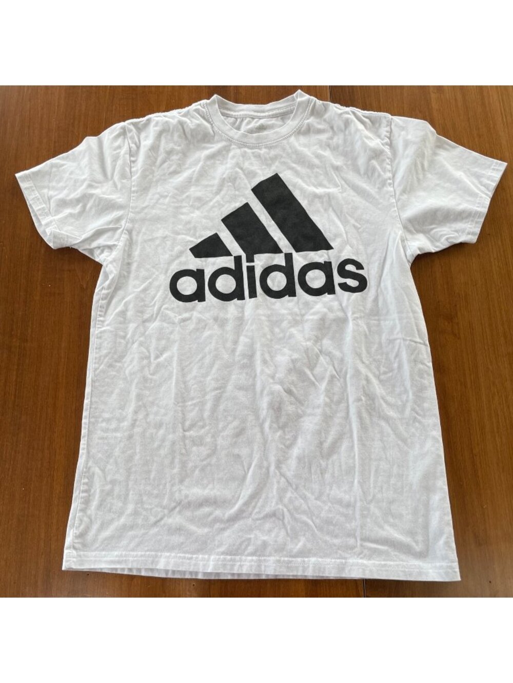 Adidas Golf Men's Logo T-Shirt White Black Sz SM Cotton Basic
